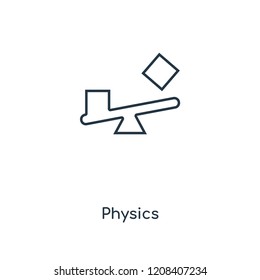 Physics concept line icon. Linear Physics concept outline symbol design. This simple element illustration can be used for web and mobile UI/UX.