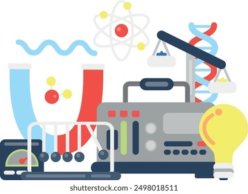 Physics concept. Science icon. Electromagnet force power
