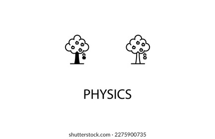 Physics double icon design stock illustration