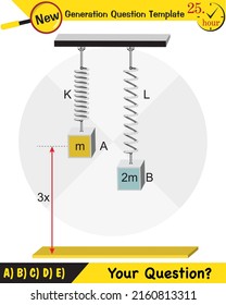 Ilustraciones de educación física, movimiento, las leyes del movimiento, máquinas simples, manantiales, poleas, engranajes, planos inclinados, plantilla de preguntas de la próxima generación