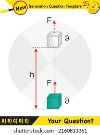Physics Education Illustrations, Motion, The laws of motion, Simple Machines, Springs, Pulleys, Gears, Inclined planes, next generation question template