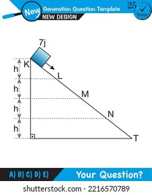 Ilustraciones de educación física, movimiento, leyes de movimiento, máquinas simples, manantiales, poleas, engranajes, planos inclinados, plantilla de preguntas de próxima generación, eps
