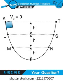 Physics Education Illustrations, Motion, The laws of motion, Simple Machines, Springs, Pulleys, Gears, Inclined planes, next generation question template, eps