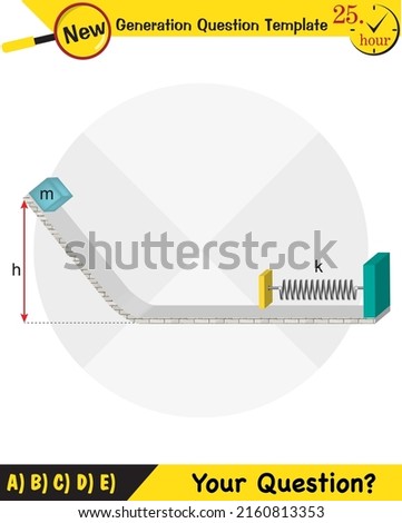 Physics Education Illustrations, Motion, The laws of motion, Simple Machines, Springs, Pulleys, Gears, Inclined planes, next generation question template