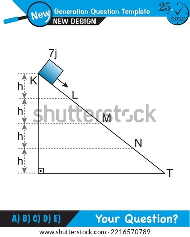 Physics Education Illustrations, Motion, The laws of motion, Simple Machines, Springs, Pulleys, Gears, Inclined planes, next generation question template, eps