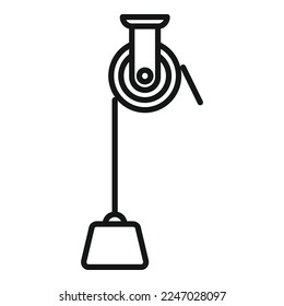 Physics effort weight icon outline vector. Work challenge. Success leader