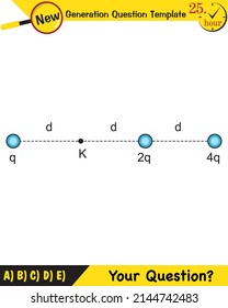 Physics, electric field, next generation question template, exam question, eps