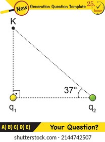 Physics, electric field, next generation question template, exam question, eps