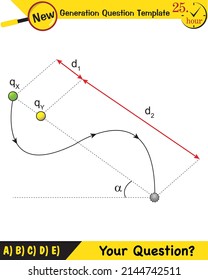 Physics, electric field, next generation question template, exam question, eps