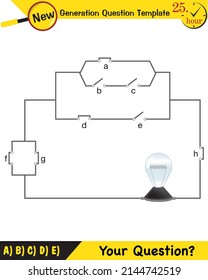 Physics, electric field, next generation question template, exam question, eps