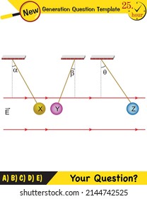 Physics, electric field, next generation question template, exam question, eps