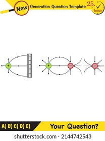 Physics, electric field, next generation question template, exam question, eps
