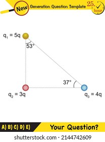 Physics, electric field, next generation question template, exam question, eps