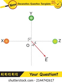 Physics, electric field, next generation question template, exam question, eps