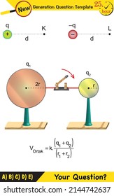 Physics, electric field, next generation question template, exam question, eps