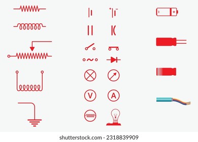 Circuitos eléctricos físicos. Elementos del circuito eléctrico físico. Corriente eléctrica, batería y cable.