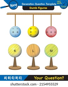 Physics, electrification by friction, next generation question template, dumb physics figures, eps