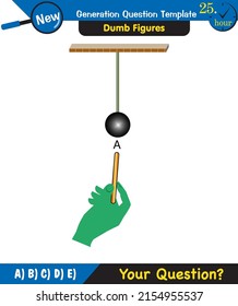 Physics, electrification by friction, next generation question template, dumb physics figures, eps