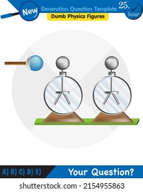 Physics, electrification by friction, next generation question template, dumb physics figures, eps