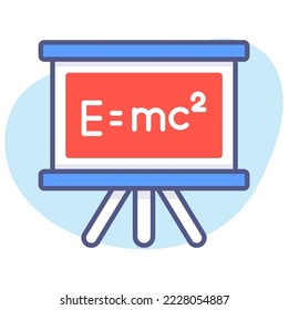 Physics, emc-2, education Modern concepts flat design, Premium quality vector illustration concept. Vector symbol.