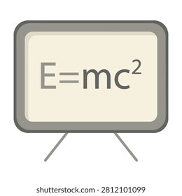 Physics equation on whiteboard, science concept, educational background