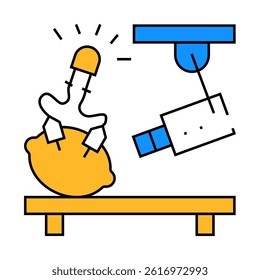 physics experiment video lesson line icon vector. physics experiment video lesson sign. isolated symbol illustration