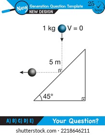 Physics - Force and Motion, Support and Motion, Thrust and linear momentum Physics shapes, Lifting a load, Pulling a load, next generation question template, exam question, eps 