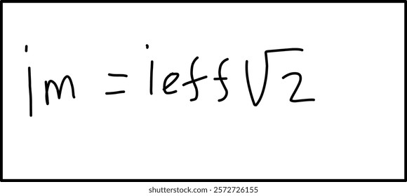 physics formula for alternating voltage current, relationship between im and iff