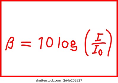physics formula for decibel intensity levels, vibrations and waves
