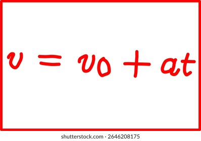 physics formula for final velocity of uniformly accelerated linear motion, basic mechanics