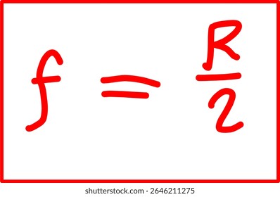 physics formula focal length of mirror, optics and modern physics