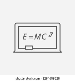 Physics formula icon line symbol. Isolated vector illustration of  icon sign concept for your web site mobile app logo UI design.