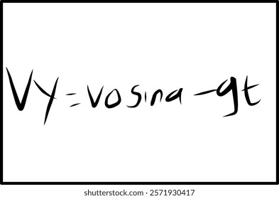 physics formula for parabolic motion, speed in the y-axis direction