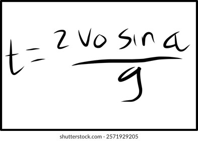 physics formula for parabolic motion, the time needed to reach the top point