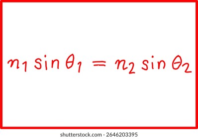 Física Fórmula Refracción Ley de Snell, vibraciones y ondas
