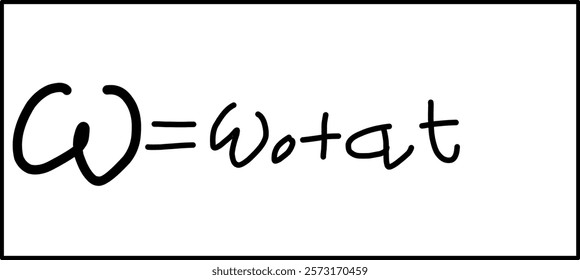 The physics formula for rotational motion changes uniformly