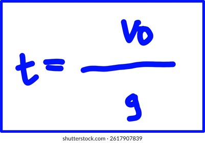 physics formula for upward vertical motion, Time required to reach the highest point