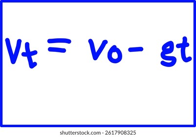 physics formula for upward vertical motion, object velocity equation