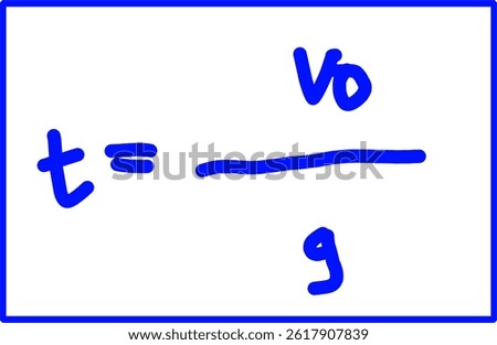 physics formula for upward vertical motion, Time required to reach the highest point