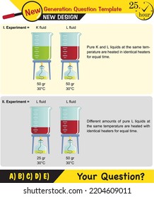 Física, Calor y temperatura, Calefacción de sustancias, expansión, experimento, plantilla de preguntas de próxima generación, pregunta de examen, pasos