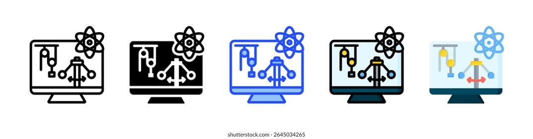 Physics Icon Collection With Multiple Styles