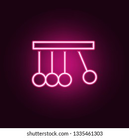 physics icon. Elements of Scientifics study in neon style icons. Simple icon for websites, web design, mobile app, info graphics