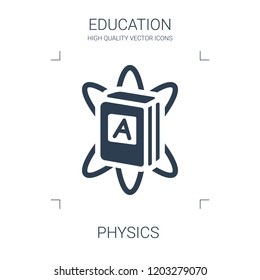 physics icon. high quality filled physics icon on white background. from education collection flat trendy vector physics symbol. use for web and mobile