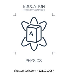 physics icon. high quality line physics icon on white background. from education collection flat trendy vector physics symbol. use for web and mobile