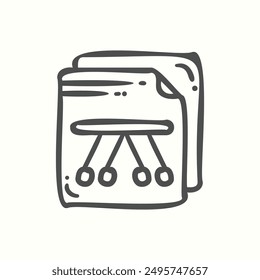 physics icon, isolated handdrawn icon theme learning