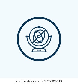 Physiksymbol einzeln auf weißem Hintergrund. Physik-Symbol, einfaches Zeichen. Physik-Ikone trendig und modern Symbol für Grafik und Web-Design. Physiksymbol flache Vektorillustration für Logo, Web, App