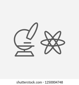 Physics icon line symbol. Isolated vector illustration of  icon sign concept for your web site mobile app logo UI design.