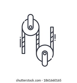 Physics icon, linear isolated illustration, thin line vector, web design sign, outline concept symbol with editable stroke on white background.