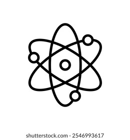 Ícone de física logotipo linear isolado