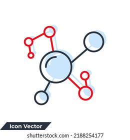 Physics Icon Logo Vector Illustration Molecule Stock Vector (Royalty ...